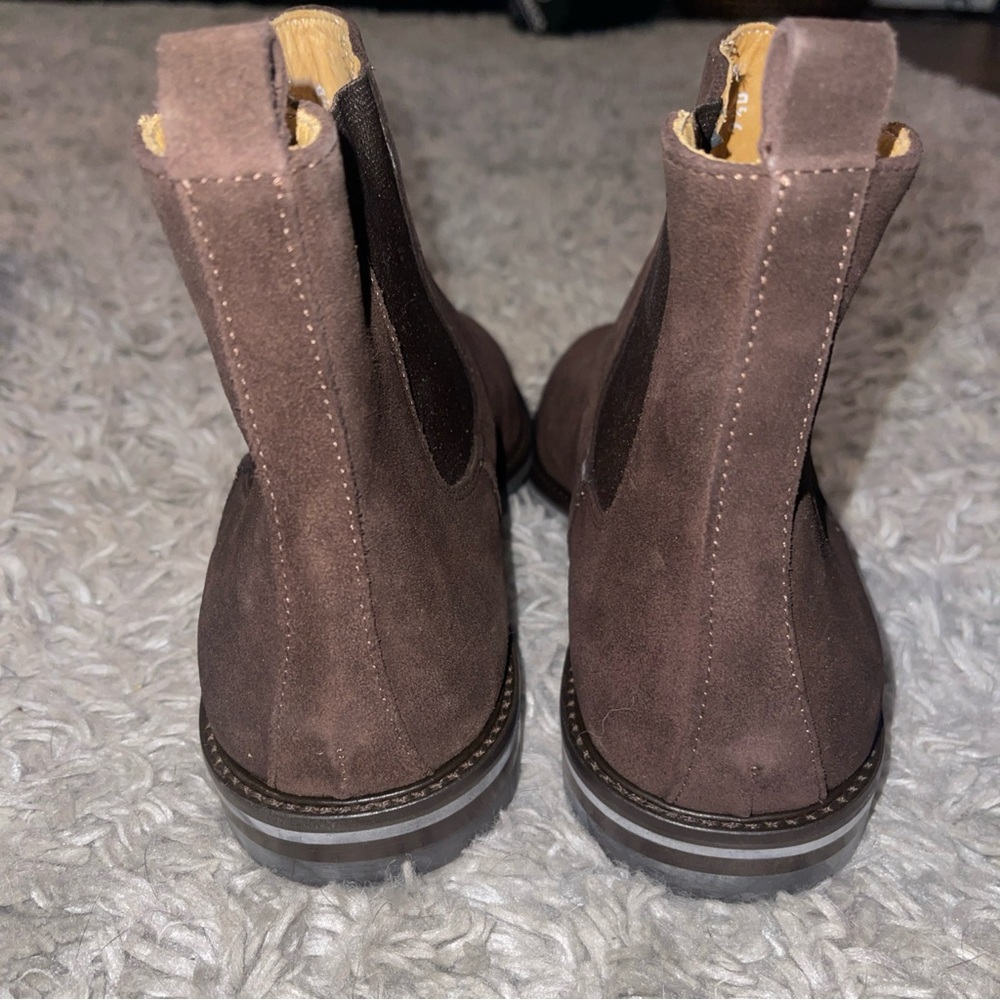 Polo Ralph Lauren Brown Calf Suede Chelsea Ankle Boots Made In Italy Sz 9.5D Men - Picture 2 of 14